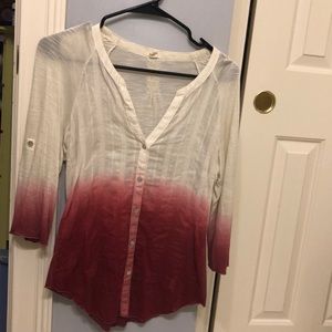 Anthropologie dip dyed button down/blouse